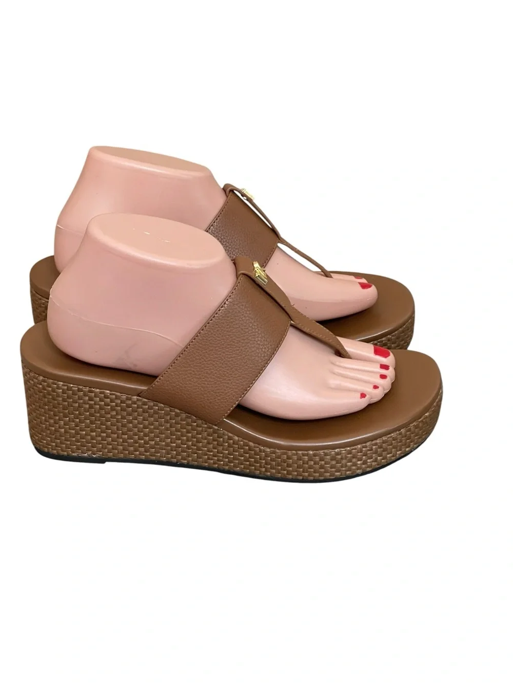 New! Michael Kors Brown Wedge Sandals size 9M
